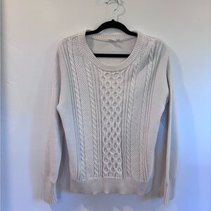 GAP Cream Cable Knit Sweater Size M